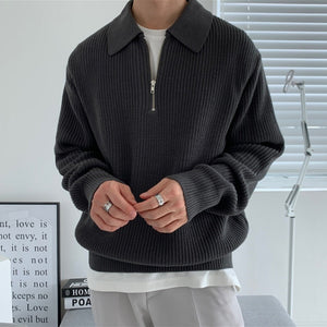 Lapel Sweater for Modern Men