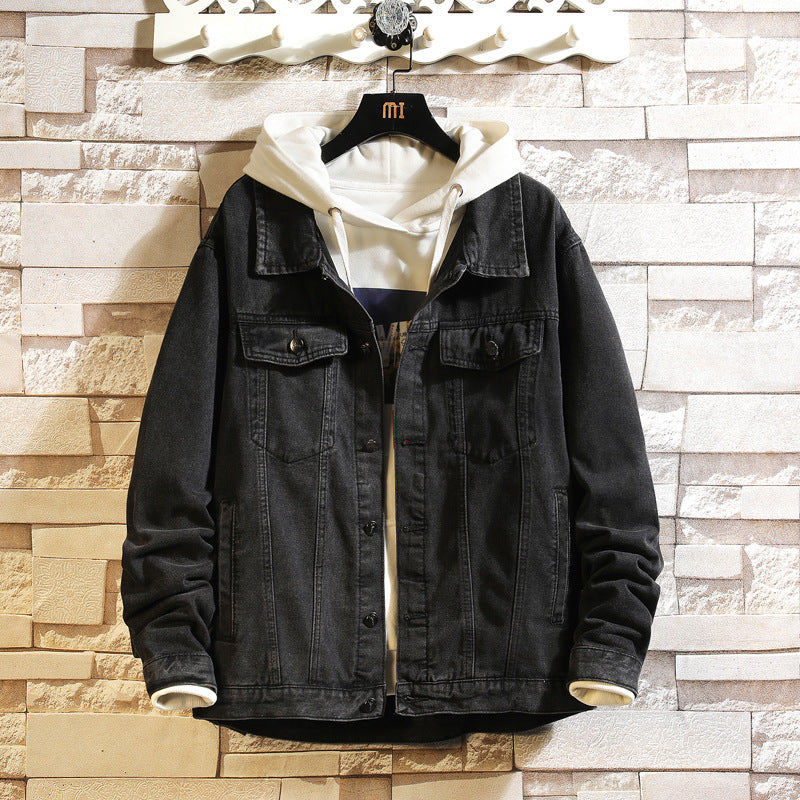 Embroidered Denim Jacket for Men