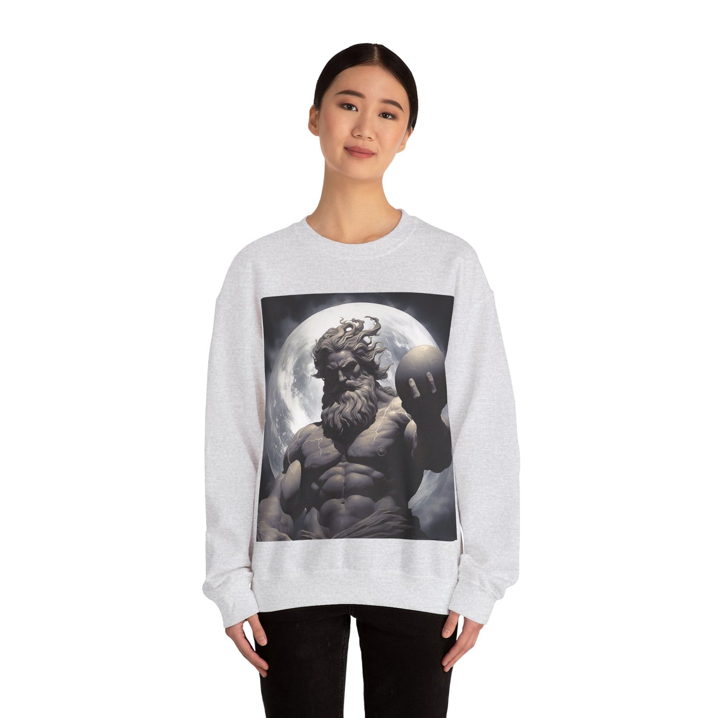 Unisex Heavy Blend Atlas The Greek God Crewneck Sweatshirt