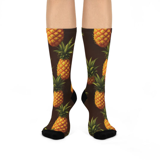 Hot Pineapple Cushioned Crew Socks