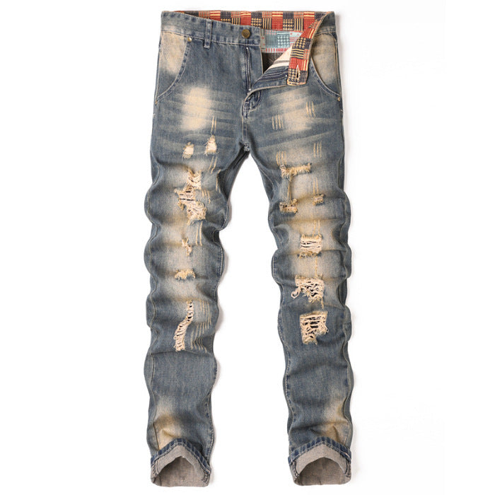 Men's Ripped Jeans Old Style