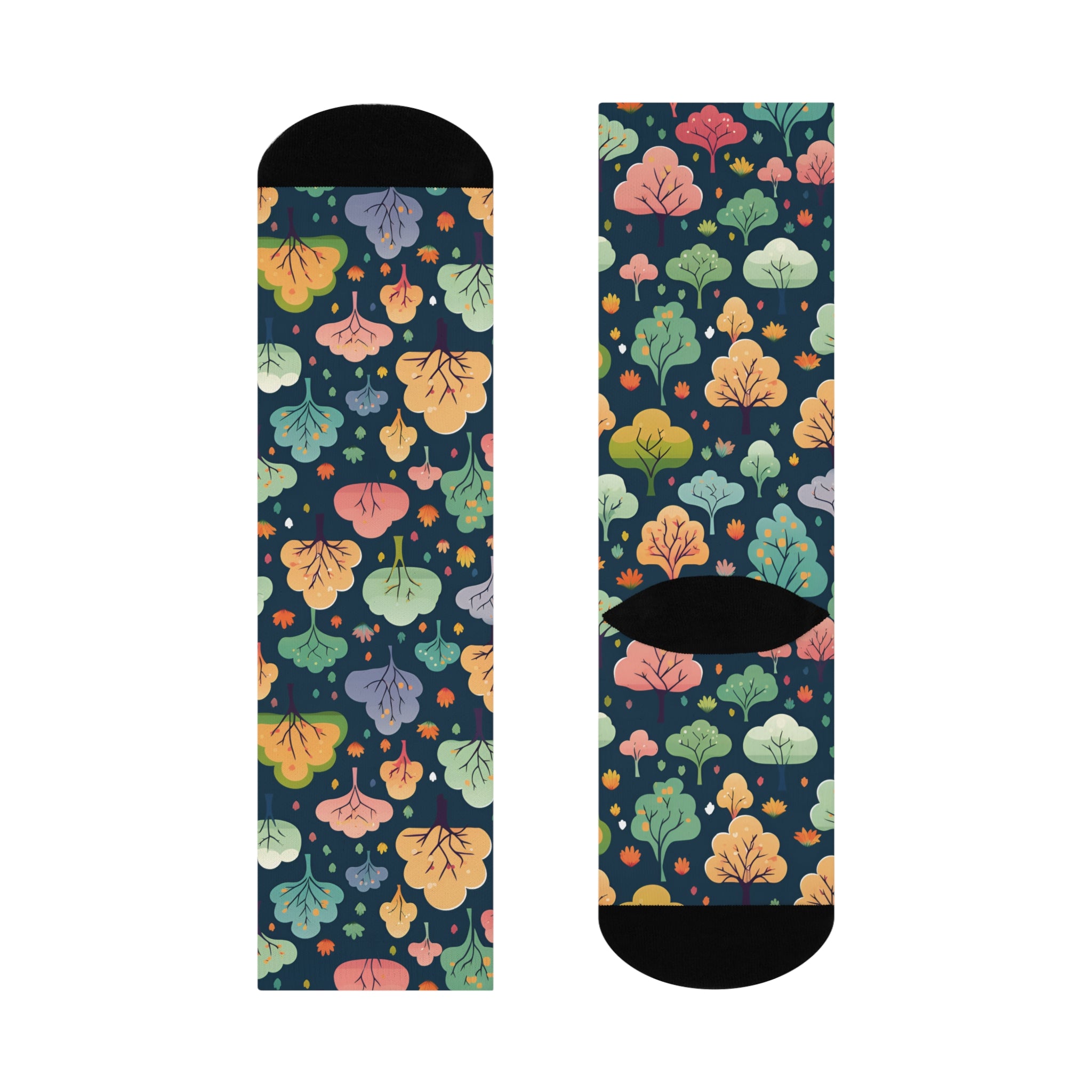 Colorful Forest Cushioned Crew Socks