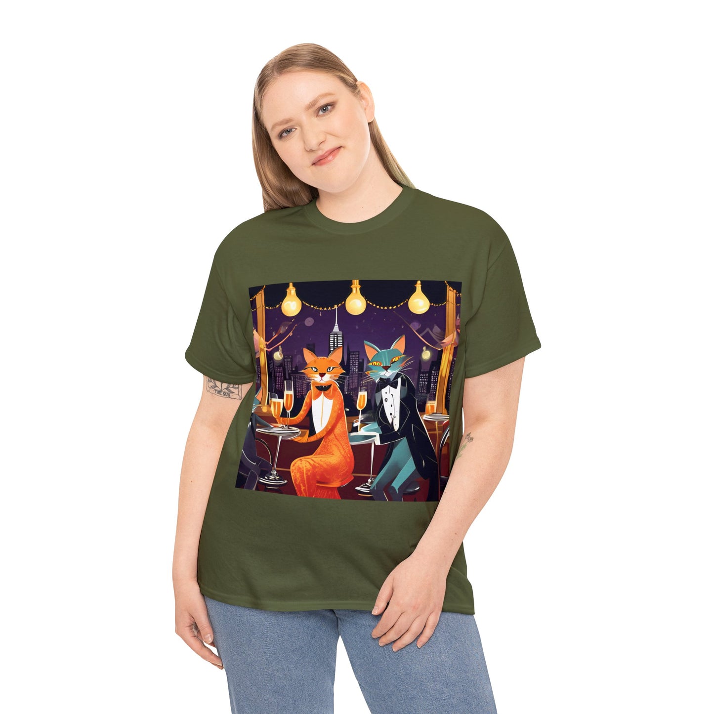 Roaring 20s Jazz Cat Party😺 T-Shirt