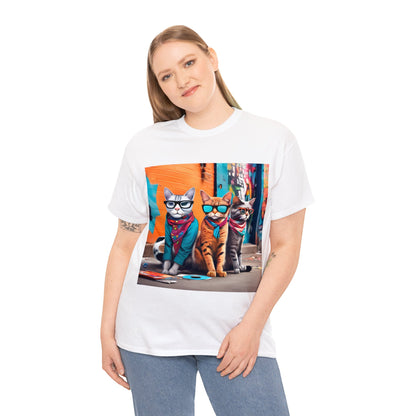 Urban Chic Hipster Cat😺 Art T-Shirt