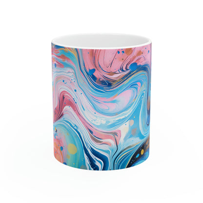 Special Pink & Blue Ceramic Mug