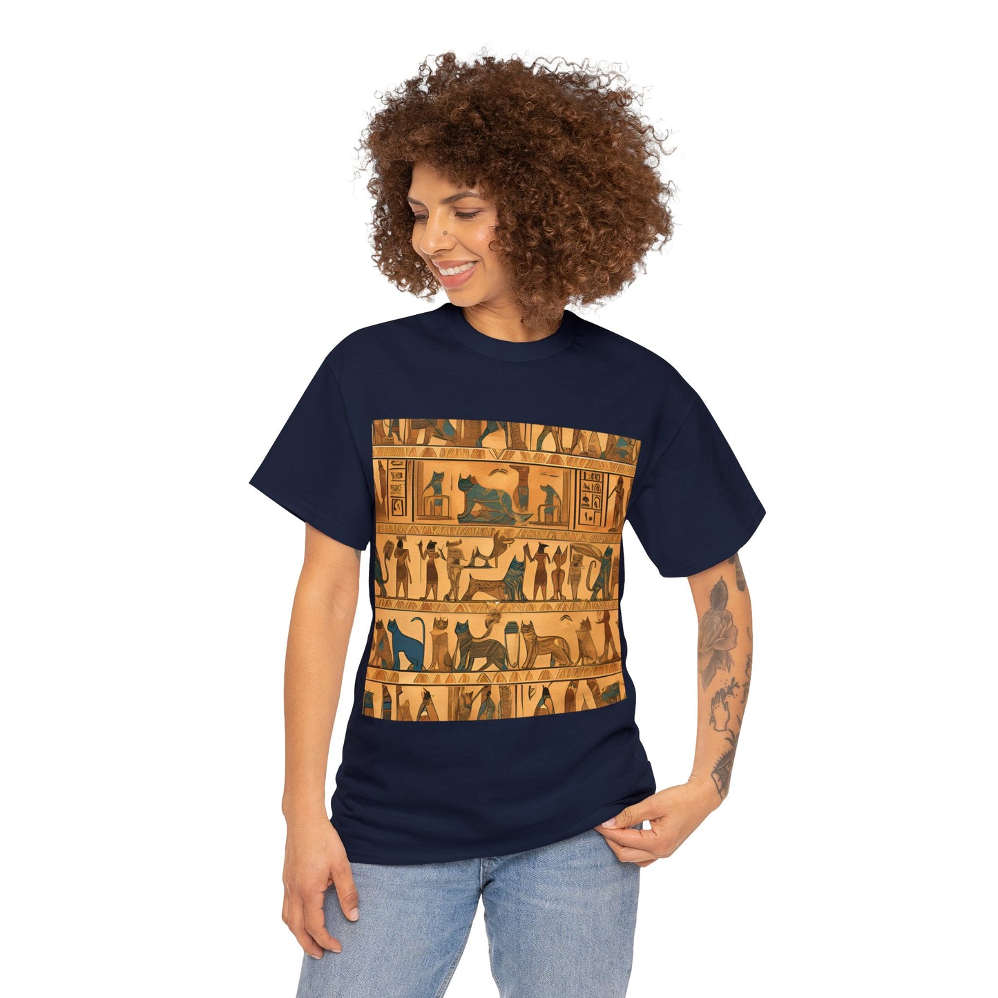 Pyramid-Exploring Kitty Adventure T-Shirt 😺