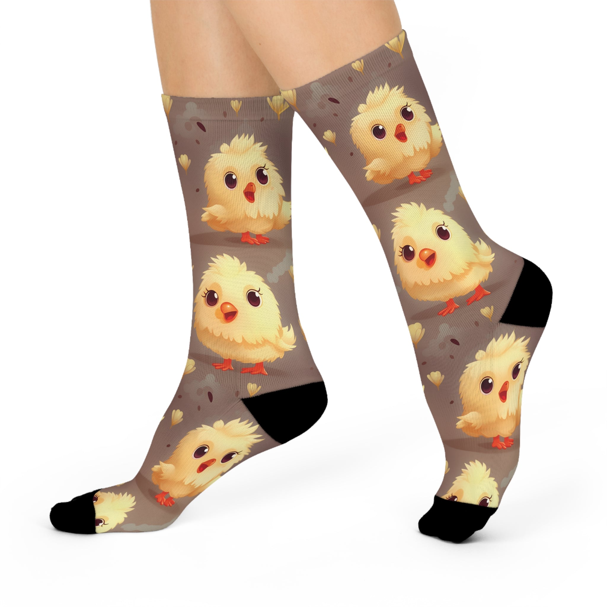 Cute Chickens Cushioned Crew Socks
