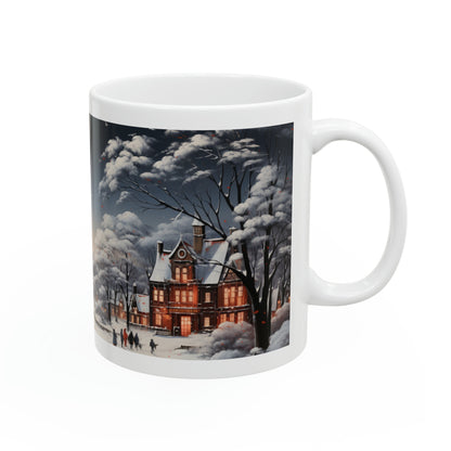 Snowy Town Ceramic Mug