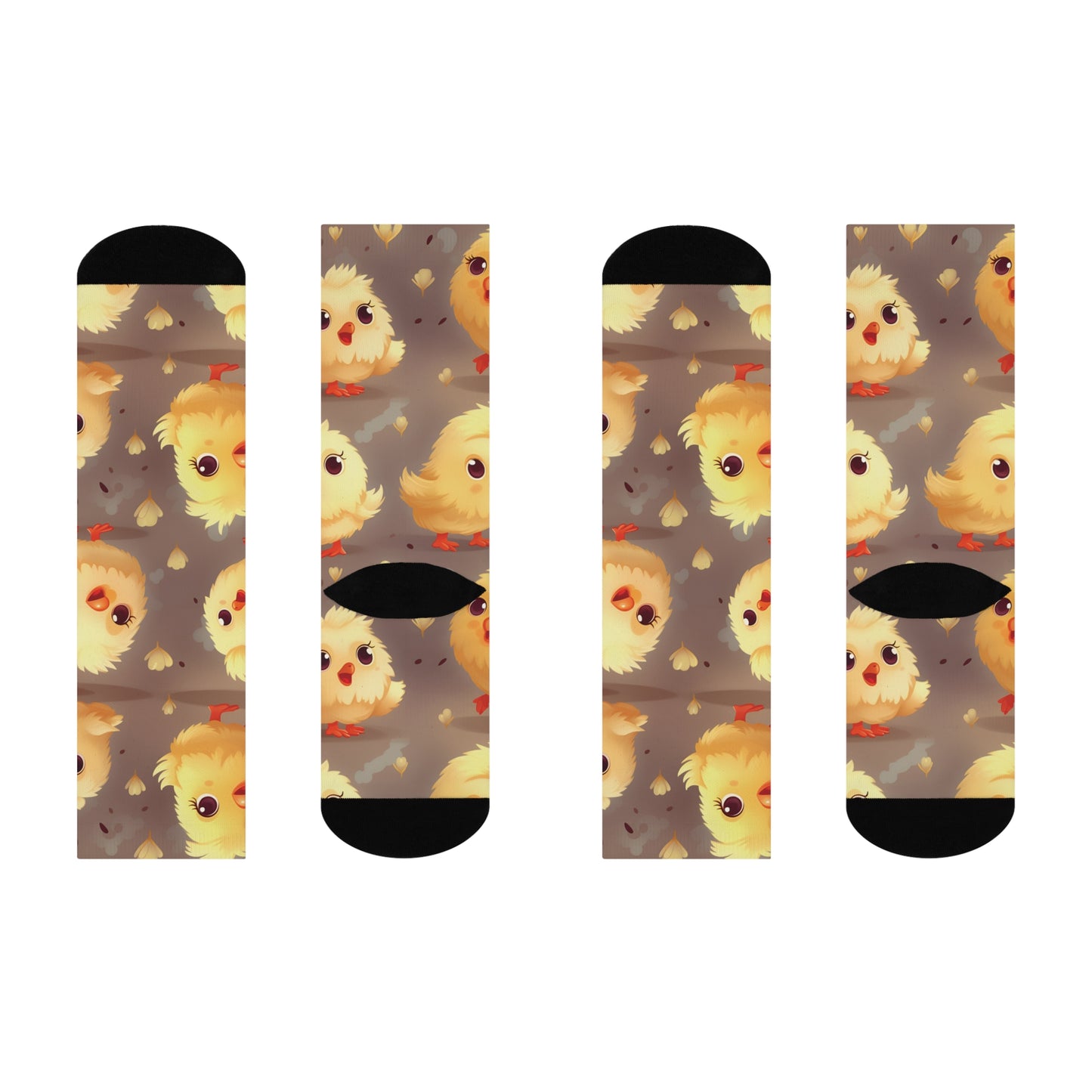 Cute Chickens Cushioned Crew Socks