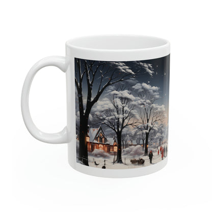 Snowy Town Ceramic Mug