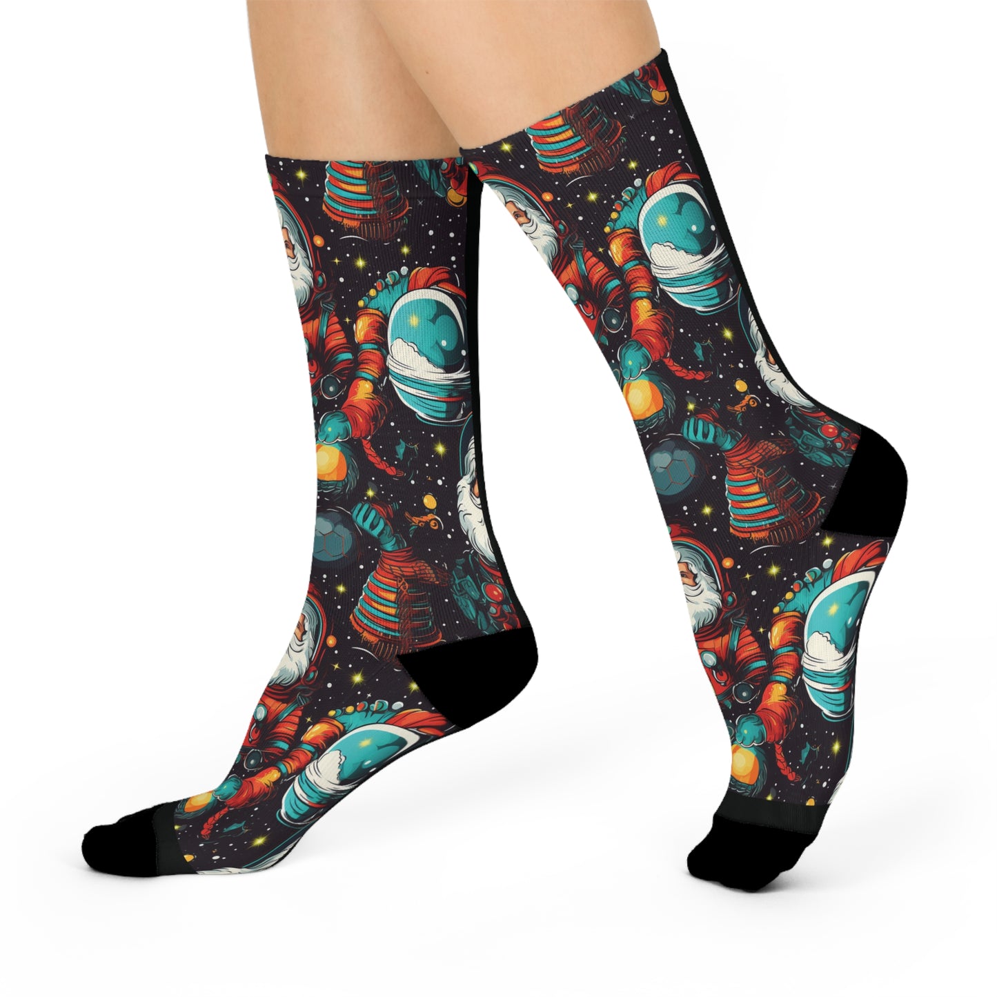 Spacey Santa Cushioned Crew Socks