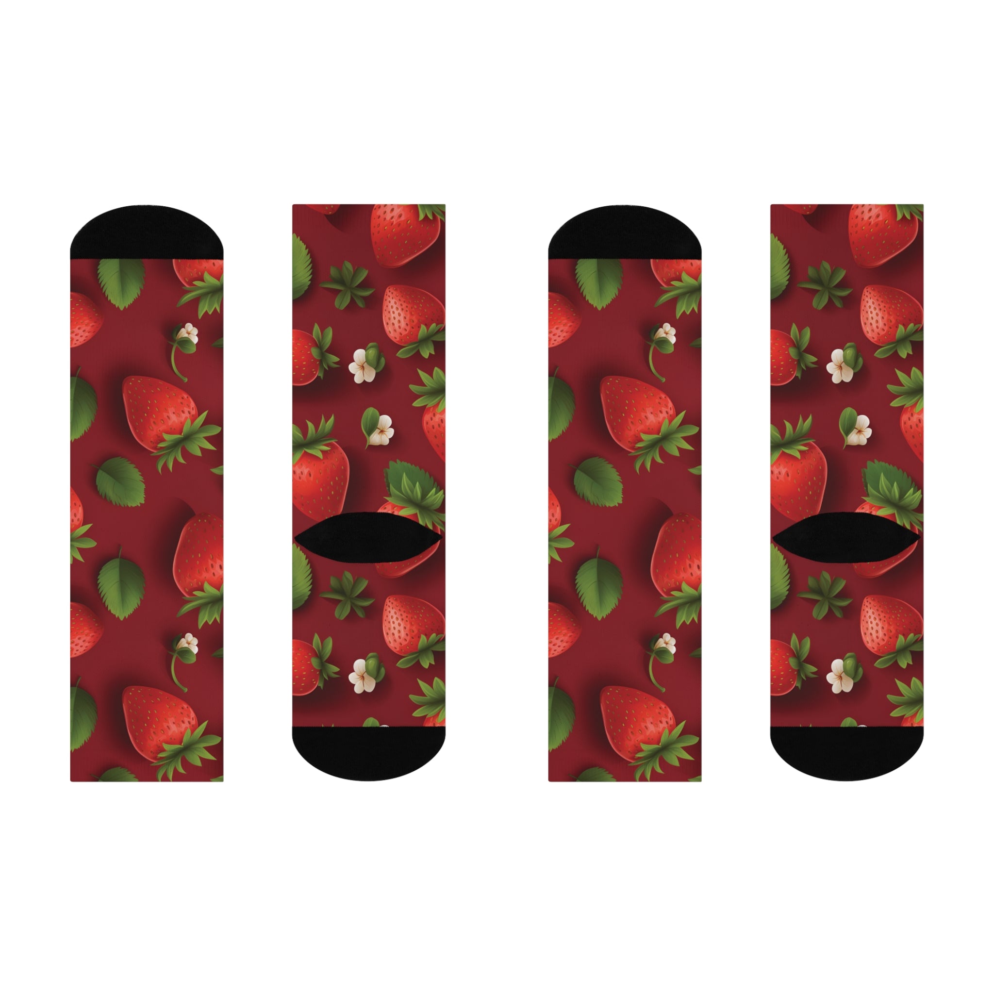 Strawberries Cushioned Crew Socks