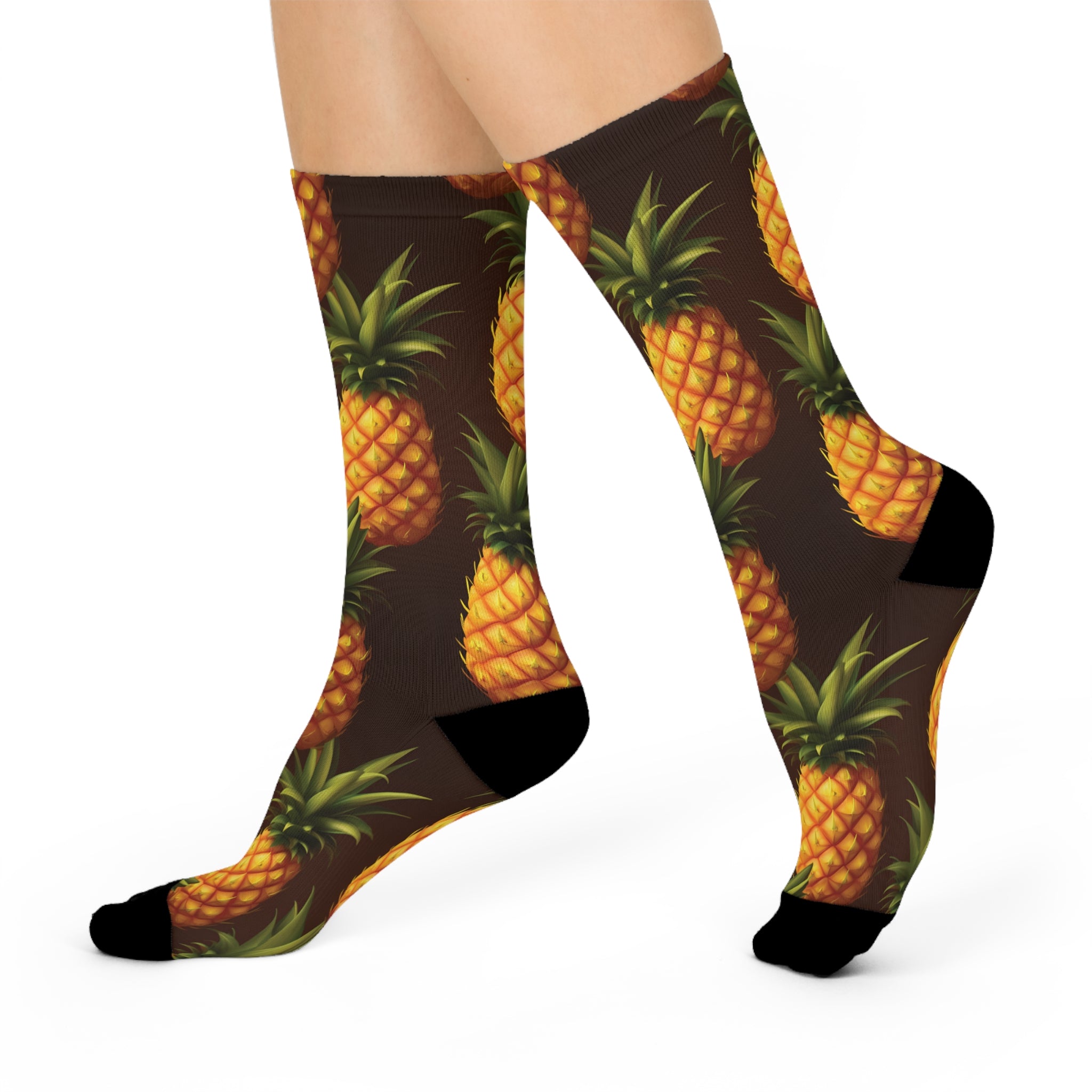 Hot Pineapple Cushioned Crew Socks