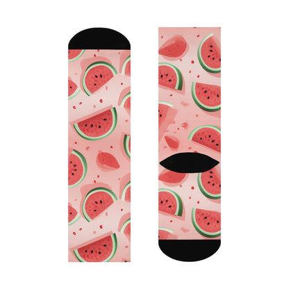 Watermelon Cushioned Crew Socks