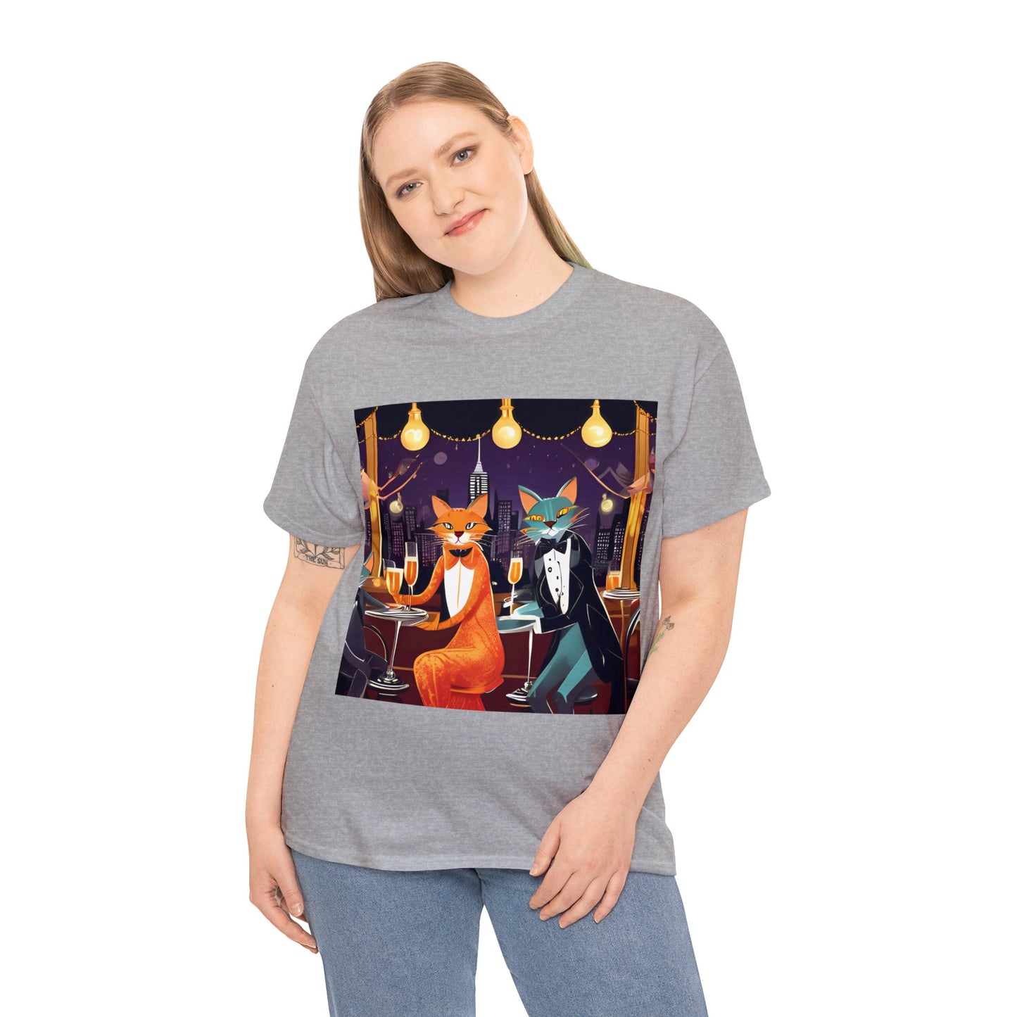 Roaring 20s Jazz Cat Party😺 T-Shirt