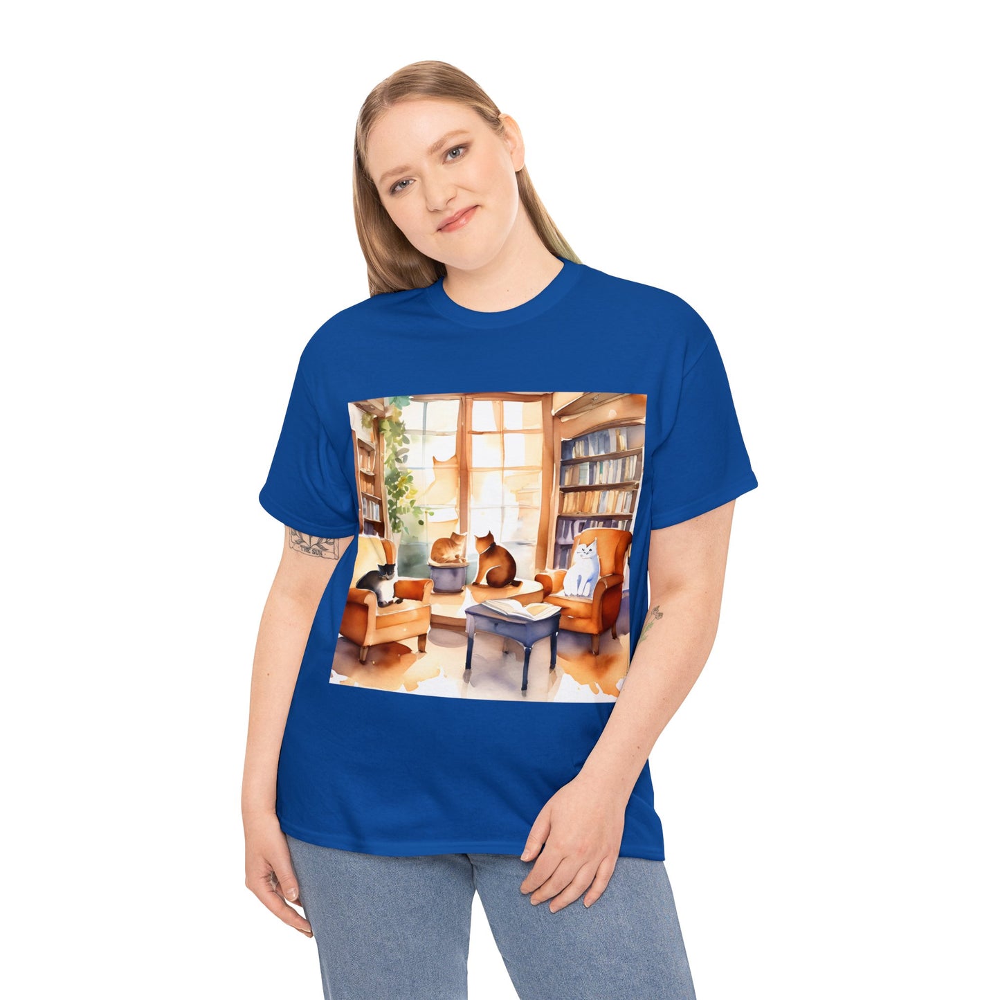 Cozy Cafe Cats Watercolor🐾 T-Shirt