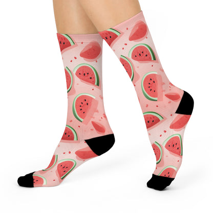 Watermelon Cushioned Crew Socks