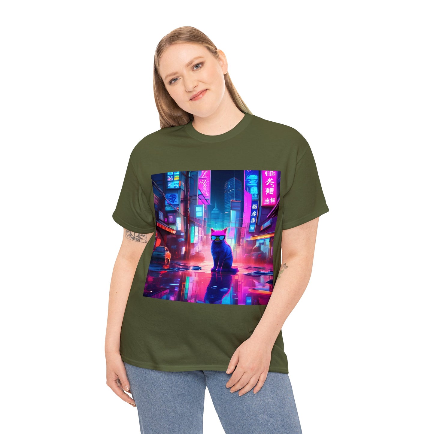 Neon Cats 80s Tokyo Redux😺 T-Shirt