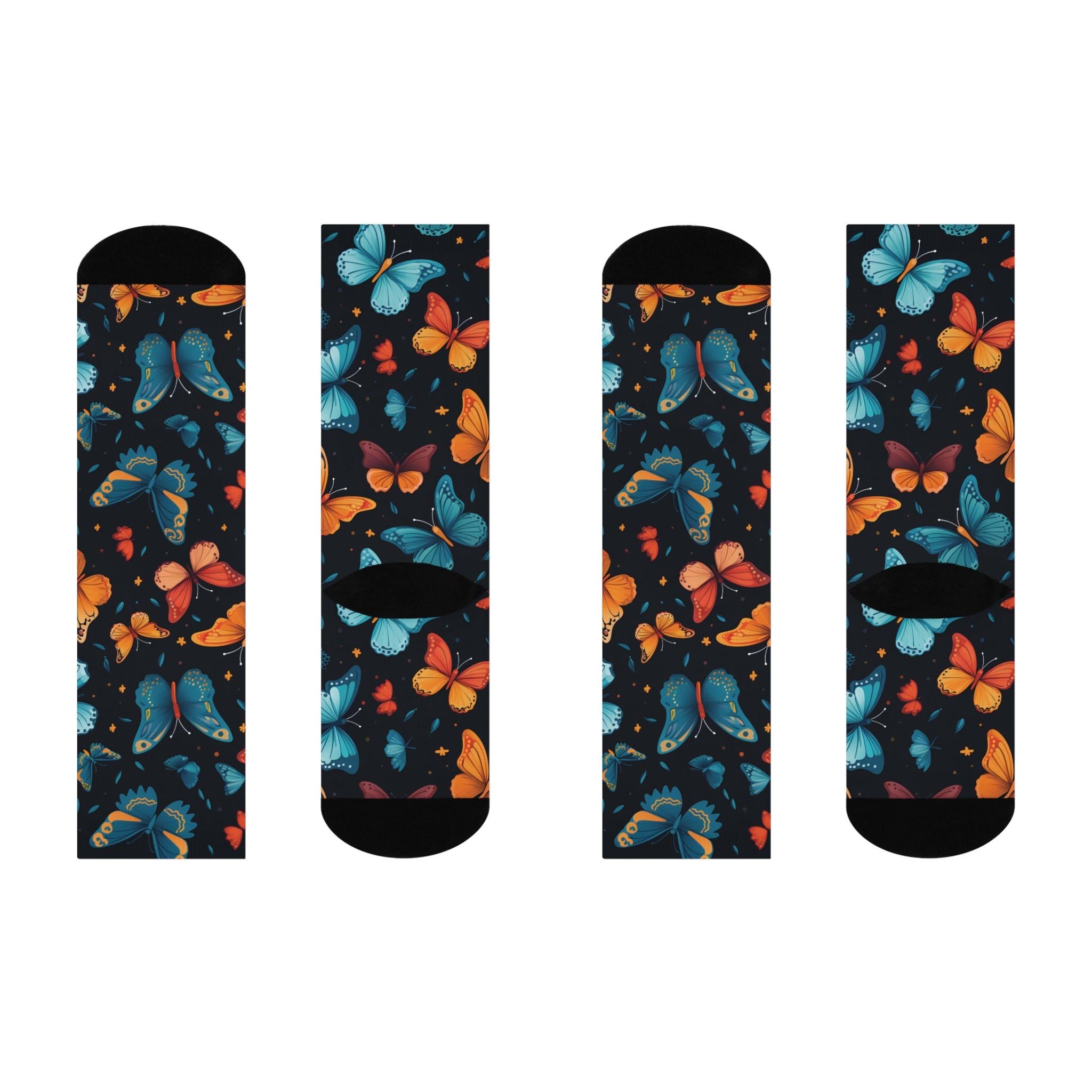 Special Butterflies Cushioned Crew Socks