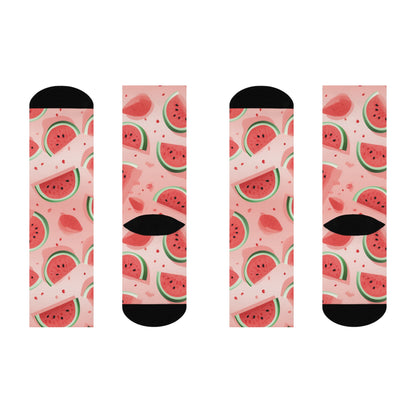 Watermelon Cushioned Crew Socks