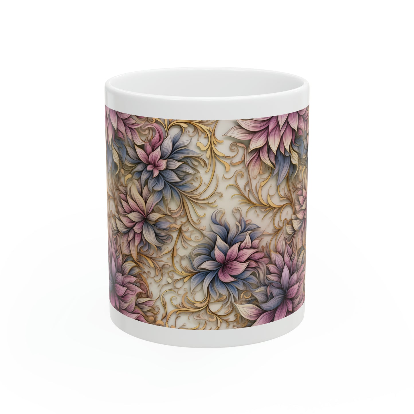 Elegant Flowers Ceramic Mug