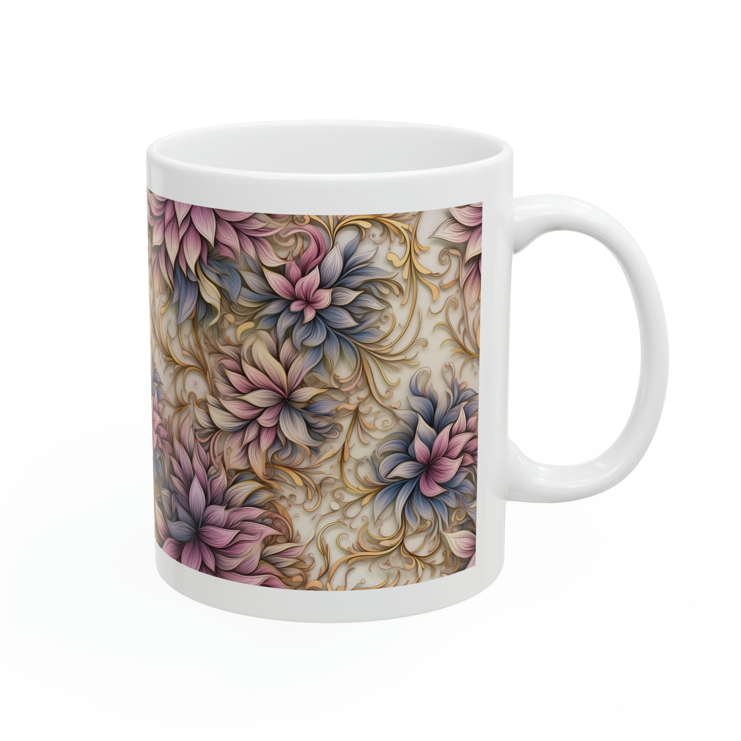 Elegant Flowers Ceramic Mug