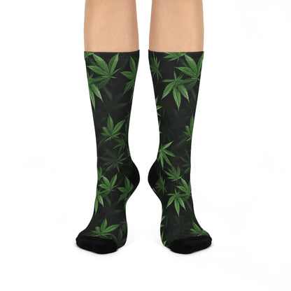 Weed Cushioned Crew Socks