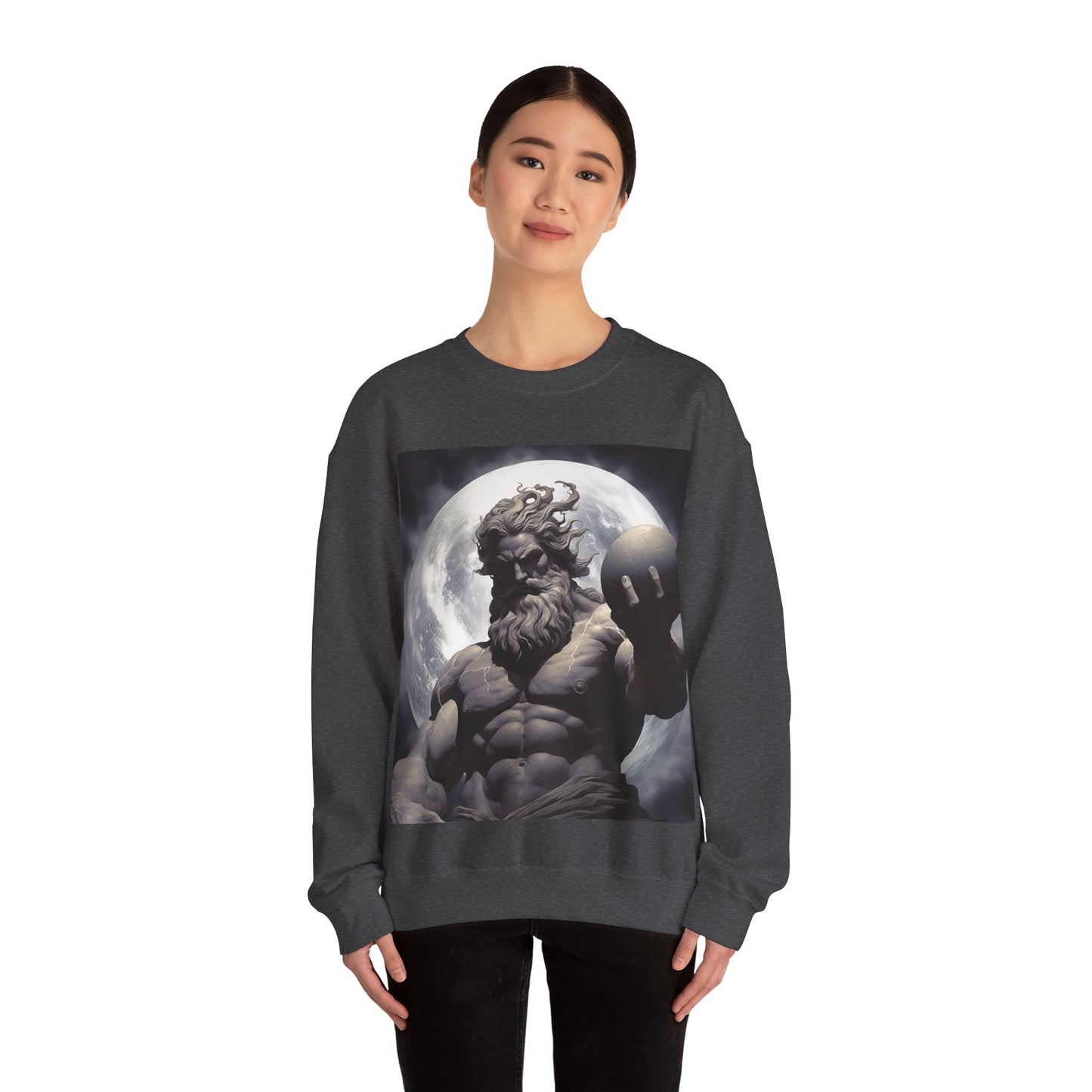 Unisex Heavy Blend Atlas The Greek God Crewneck Sweatshirt