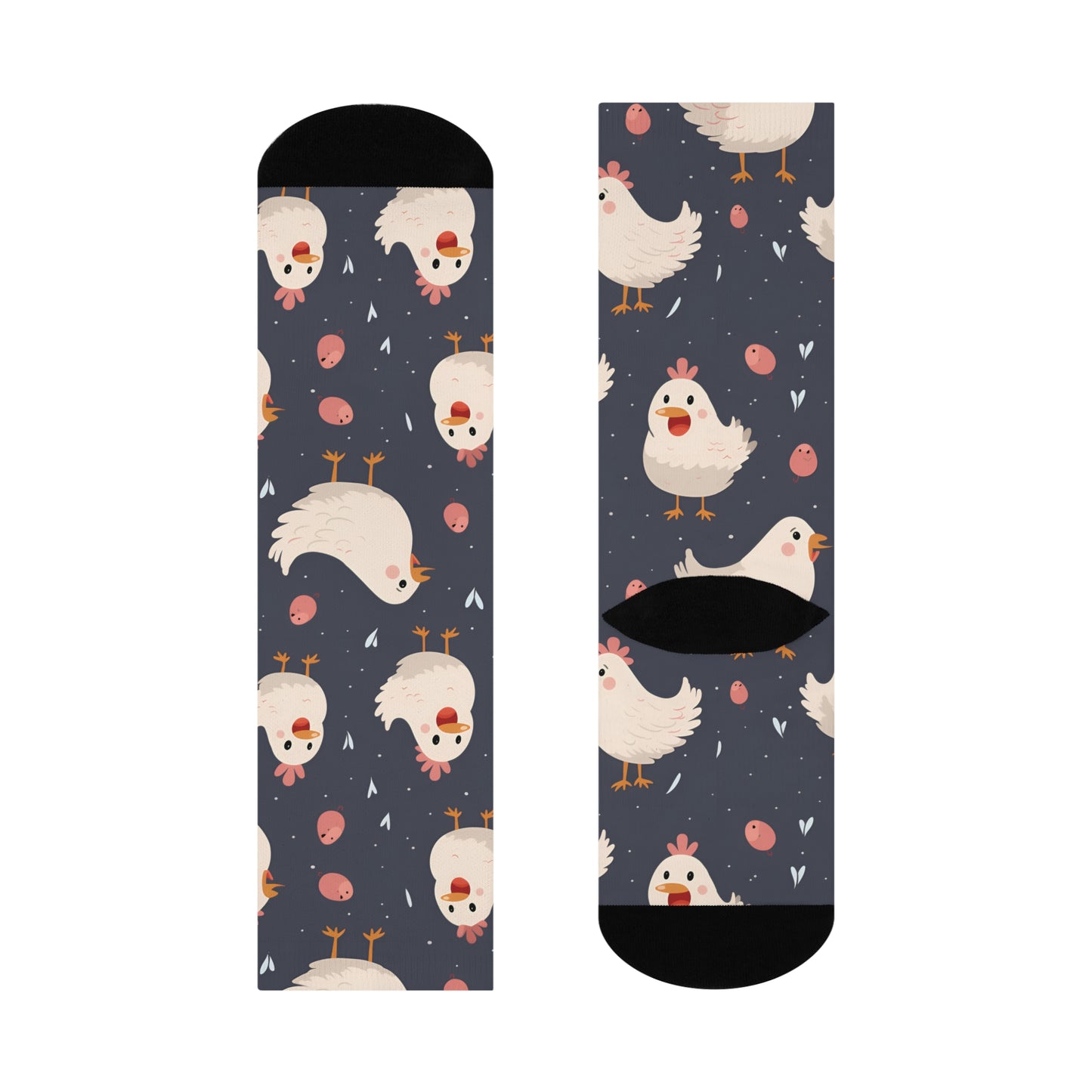 Animated Chickens Cushioned Crew Socks