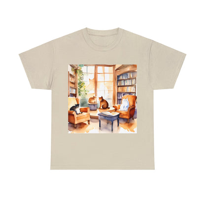 Cozy Cafe Cats Watercolor🐾 T-Shirt