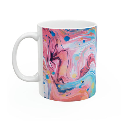 Special Pink & Blue Ceramic Mug