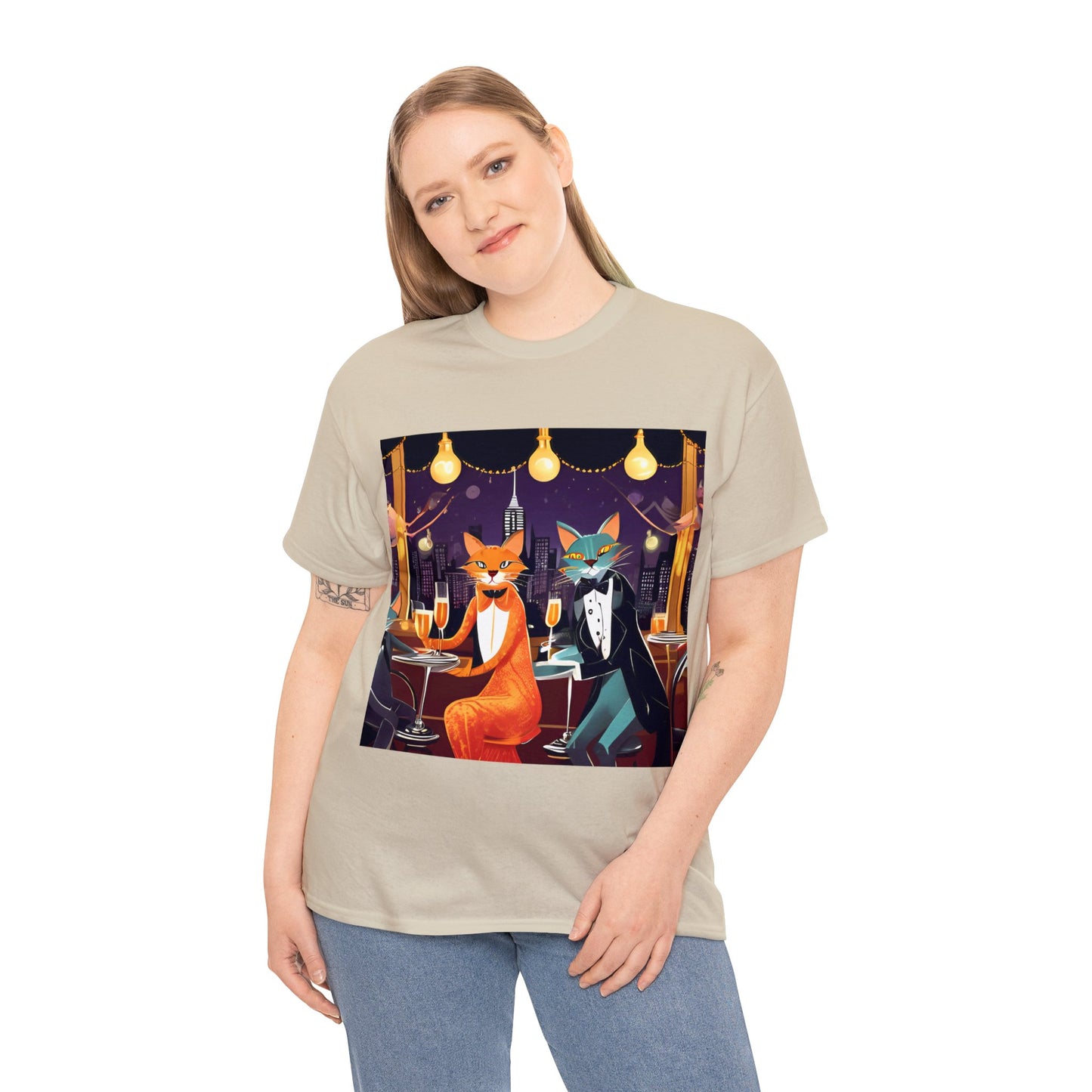 Roaring 20s Jazz Cat Party😺 T-Shirt