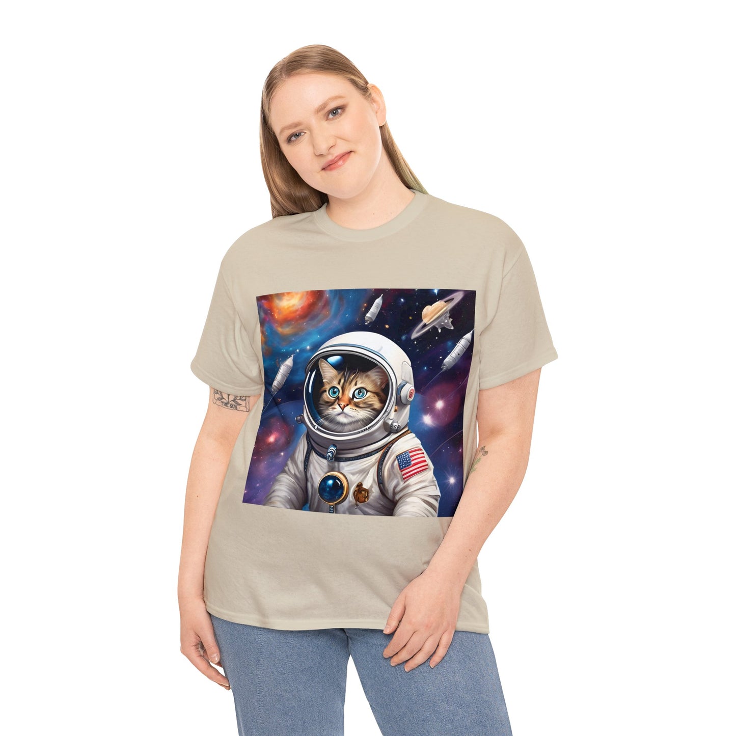 🚀 Cartoon Cats in Space 🌌 T-Shirt