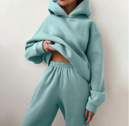 Women's Casual Hooded Sweater Set