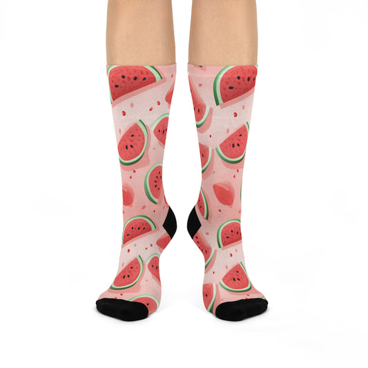 Watermelon Cushioned Crew Socks