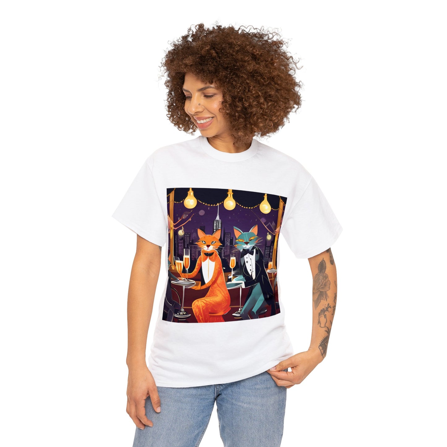 Roaring 20s Jazz Cat Party😺 T-Shirt