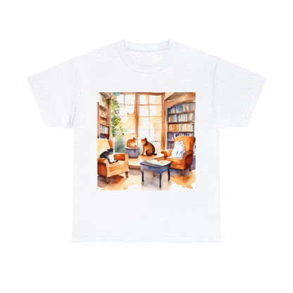 Cozy Cafe Cats Watercolor🐾 T-Shirt