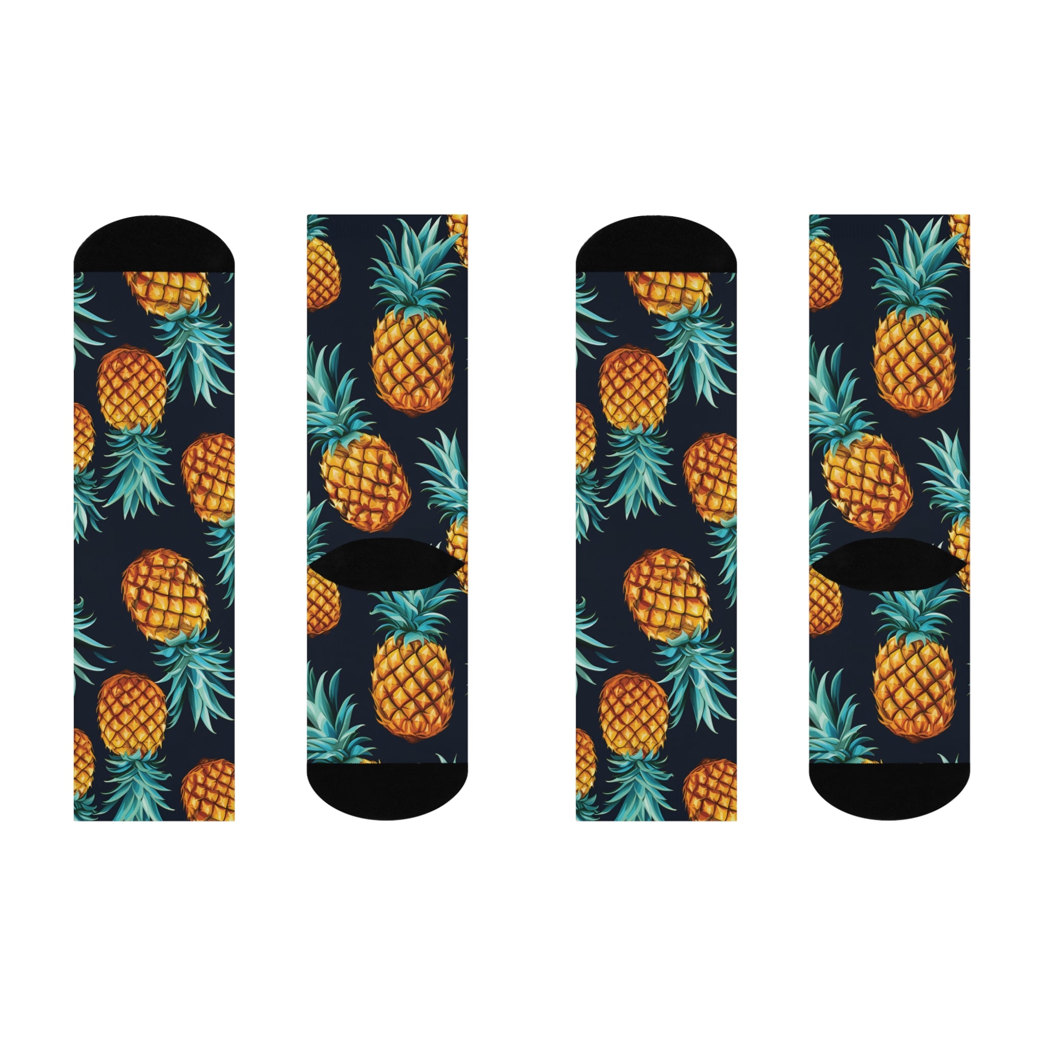 Cool Pineapple Cushioned Crew Socks