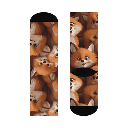 Happy Fox Friends Cushioned Crew Socks