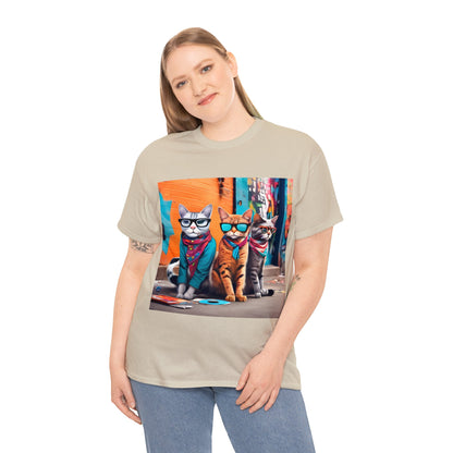 Urban Chic Hipster Cat😺 Art T-Shirt