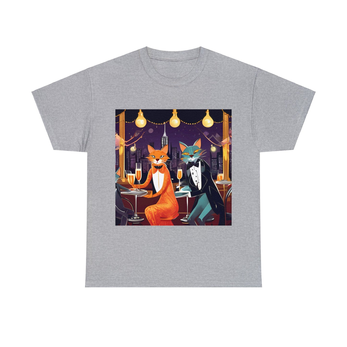 Roaring 20s Jazz Cat Party😺 T-Shirt