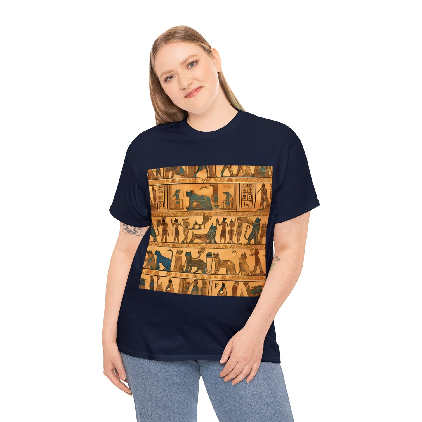 Pyramid-Exploring Kitty Adventure T-Shirt 😺