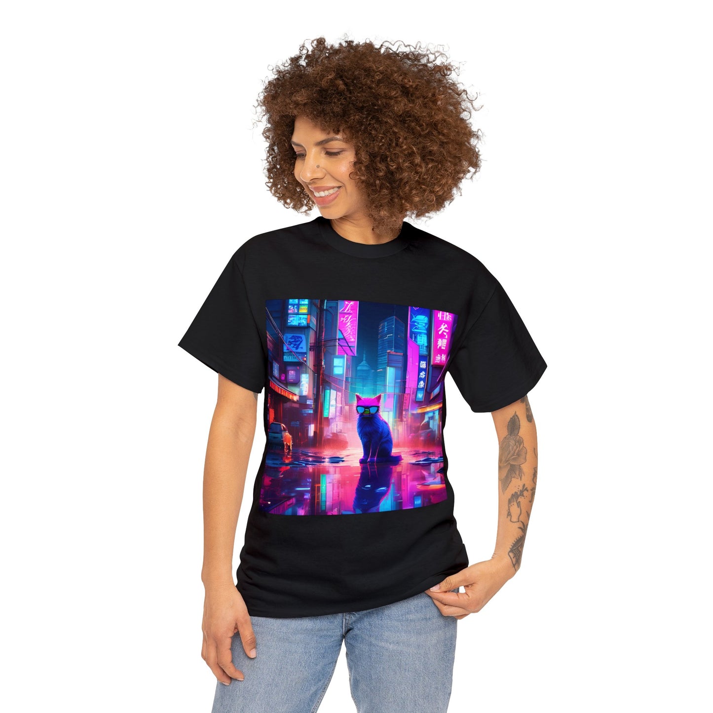 Neon Cats 80s Tokyo Redux😺 T-Shirt