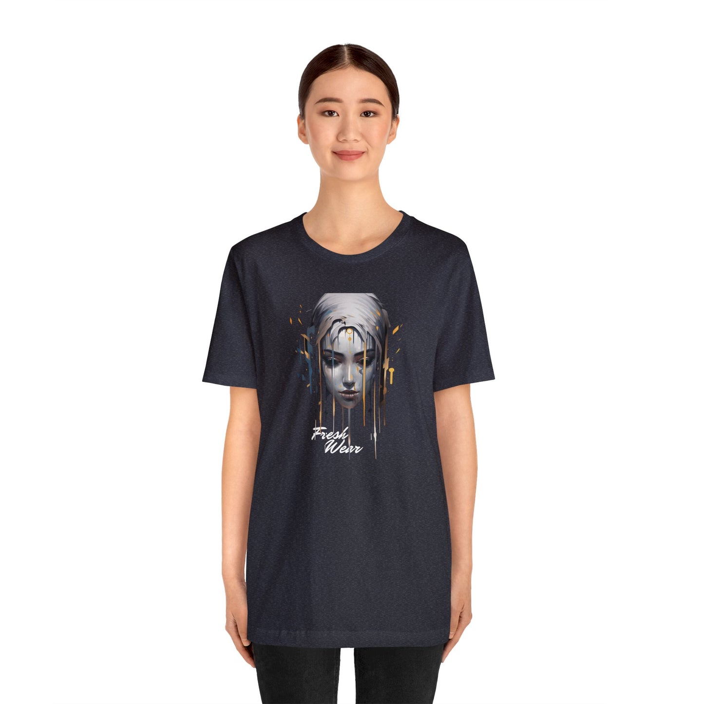 Painted Woman Portrait Short Sleeve Tee