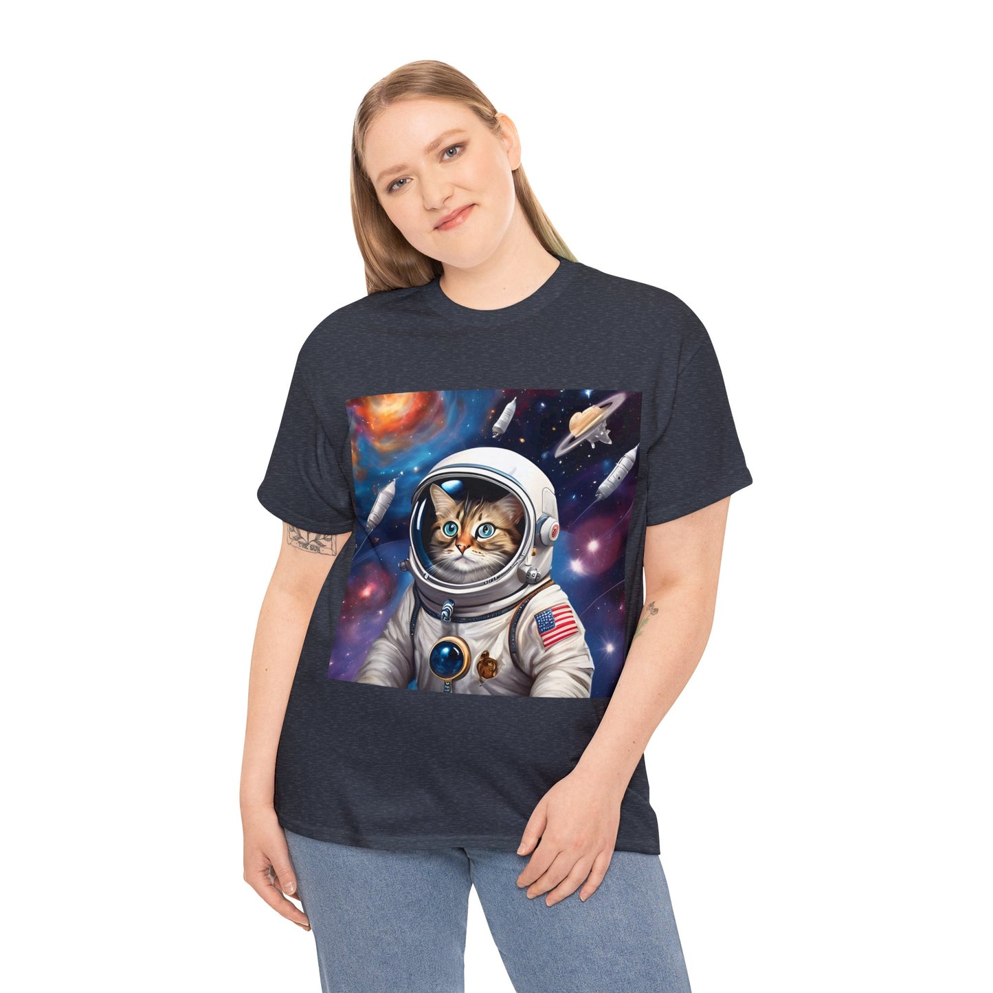 🚀 Cartoon Cats in Space 🌌 T-Shirt