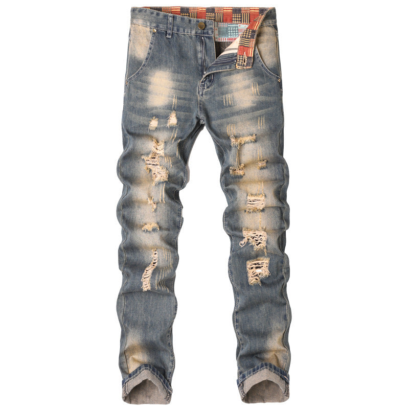 Men's Ripped Jeans Old Style