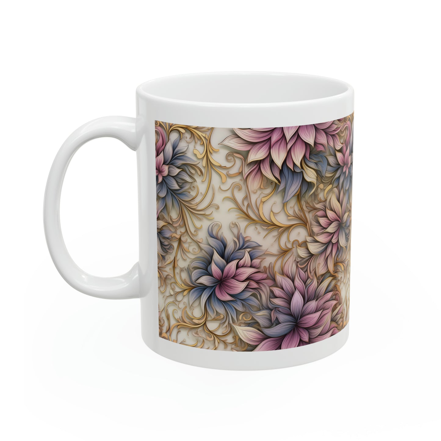 Elegant Flowers Ceramic Mug