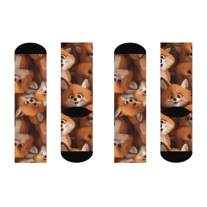 Happy Fox Friends Cushioned Crew Socks