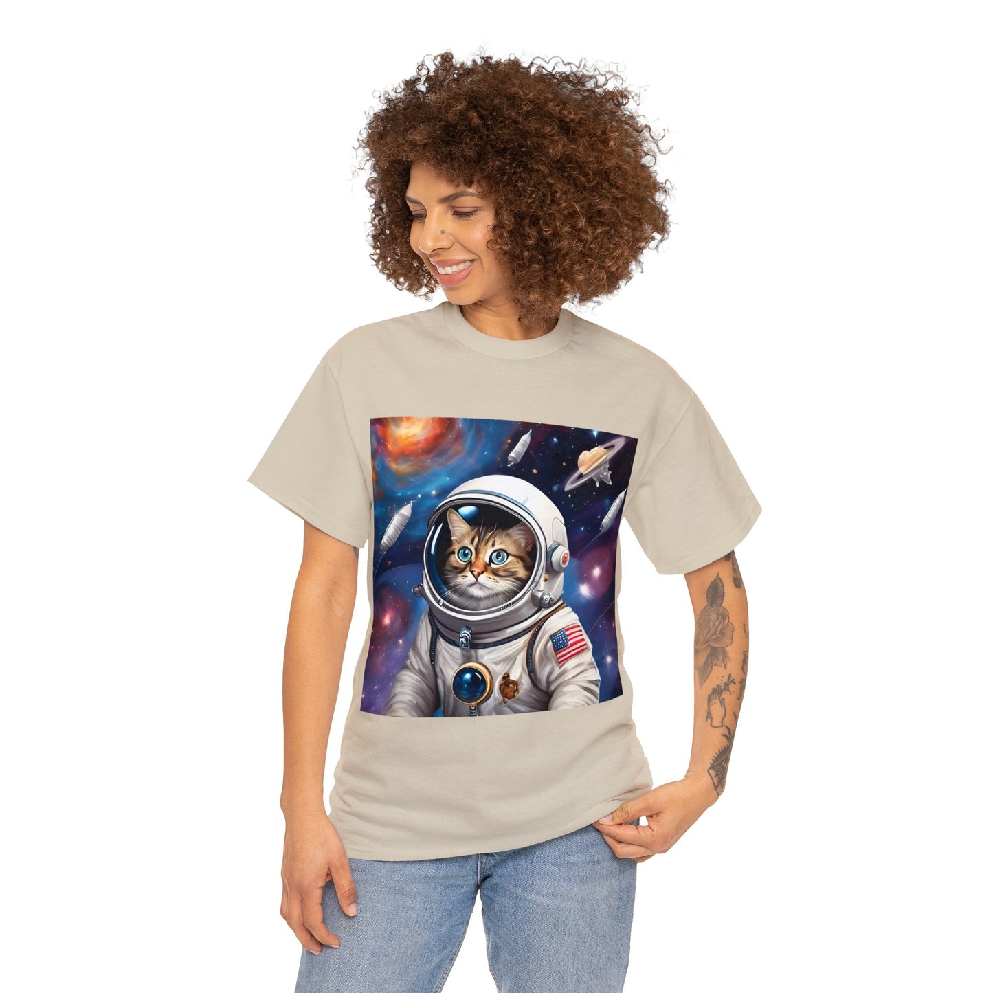 🚀 Cartoon Cats in Space 🌌 T-Shirt