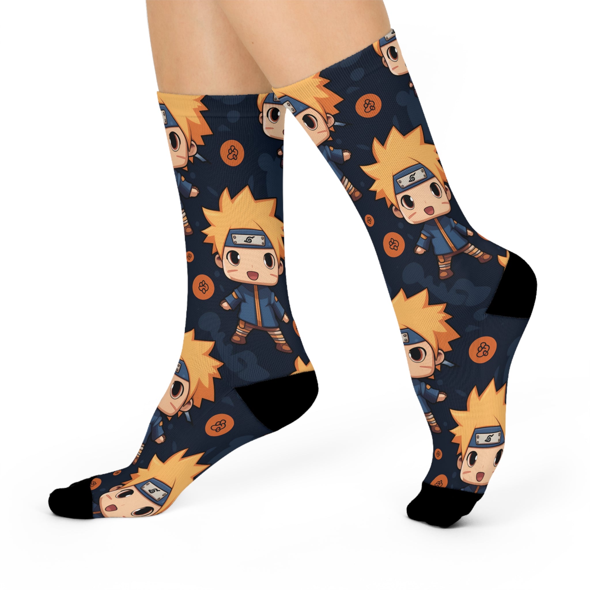 Animated Naruto Cushioned Crew Socks